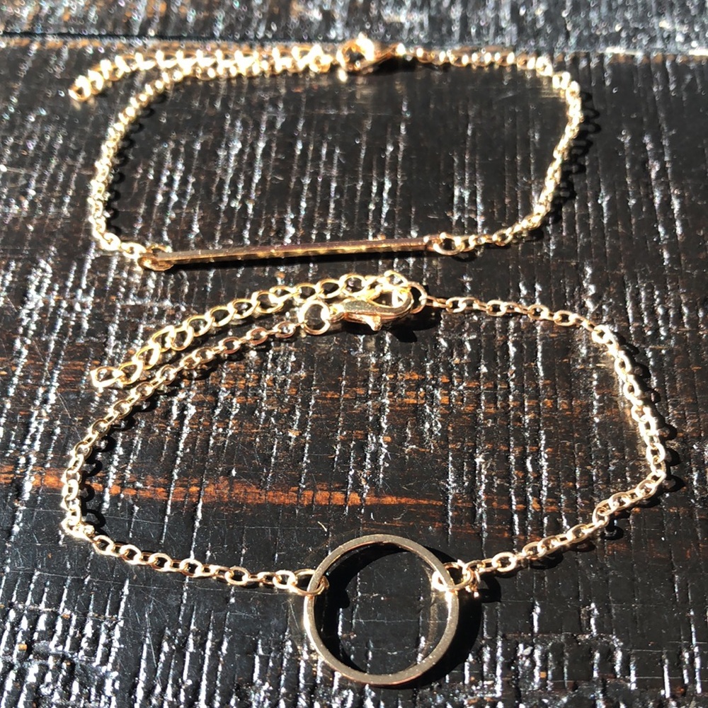 Modern Chic Gold Tone Dainty 2 Piece Bracelet Set! - Picture 5 of 5